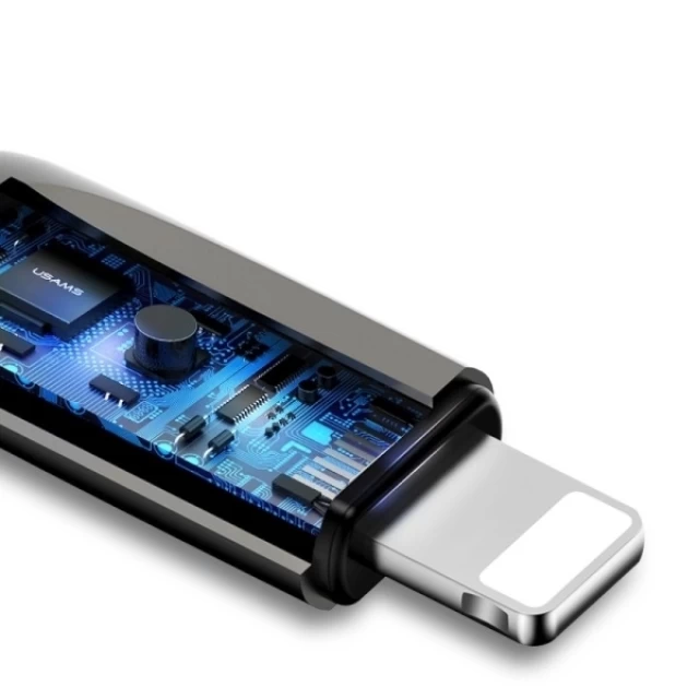 Кабель Usams US-SJ170 U-Sun Power-off USB-A to Lightning 1.9m Black (IPYSUSB201)
