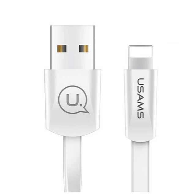 Кабель Usams US-SJ199 U2 USB-A to Lightning 1.2m White (SJ199IP02)