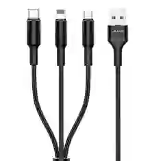 Кабель Usams U5 USB-A to Lightning/micro USB/USB-C 1.5 m Black (SJ2193IN10)