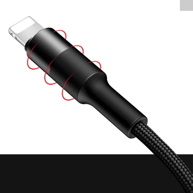 Кабель Usams U5 USB-A to Lightning/micro USB/USB-C 1.5 m Black (SJ2193IN10)