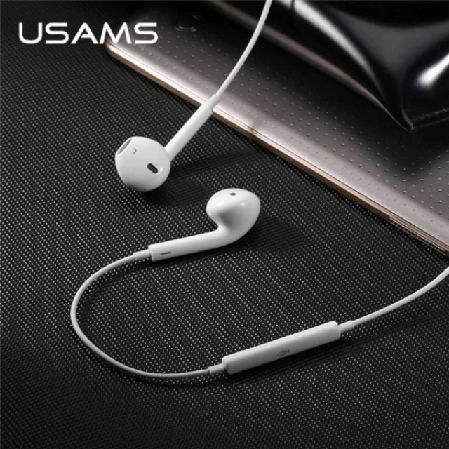 Наушники Usams EP-24 Stereo Earphones with Lightning cable White (HSEP2401)