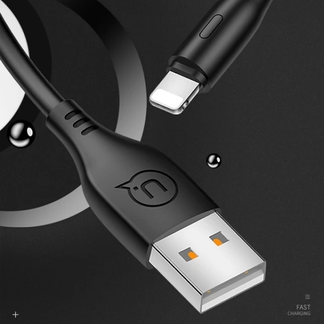 Кабель Usams US-SJ266 U18 FC USB-A to Lightning 2A 1m Black (SJ266USB01)