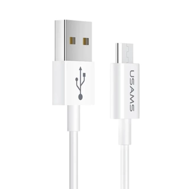 Кабель Usams US-SJ284 U23 FC USB-A to Micro-USB 2A 1m White (SJ284USB01)