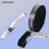 Органайзер для кабеля Usams ZB060 Velcro Cable Organizer 1m Black (ZB60ZD02)