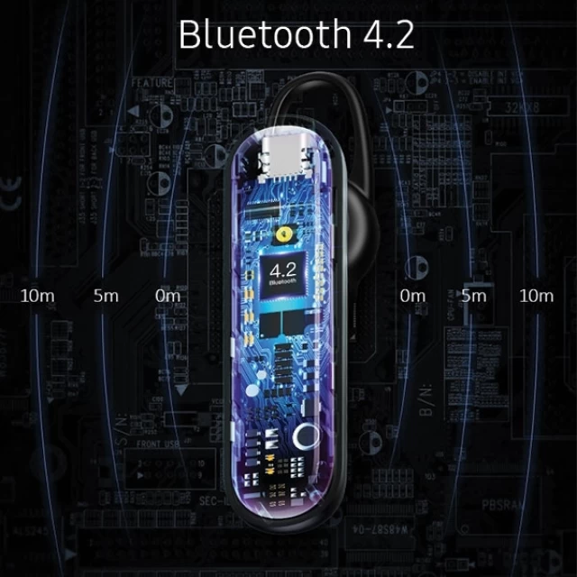 Bluetooth-гарнитура Usams LM001 LM Series Bluetooth 5.0 Black (BHULM01)