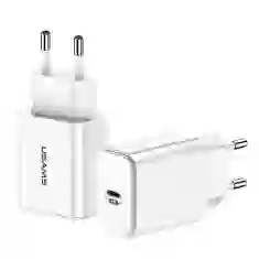 Мережевий зарядний пристрій Usams T14 FC/PD 18W USB-C White (CC69TC01)