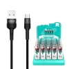 Кабель Usams US-SJ312 U26 FC USB-A to Micro-USB 2A 1m Black (SJ312USB01/SJ312MC01)