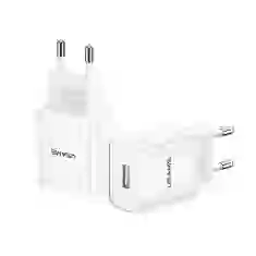 Мережевий зарядний пристрій Usams T18 2.1A USB-A White (CC075TC01)