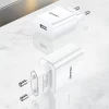 Сетевое зарядное устройство Usams T18 2.1A USB-A White (CC075TC01)