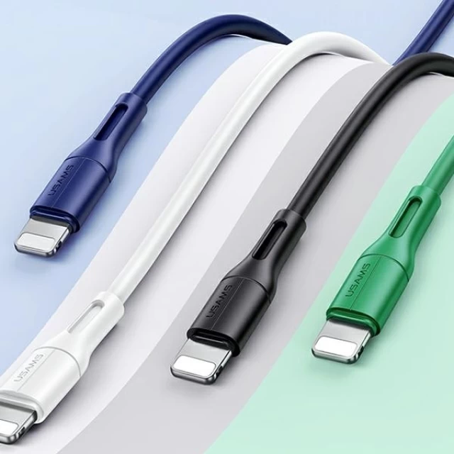 Кабель Usams US-SJ500 U68 FC USB-A to Lightning 2A 1m Green (SJ500USB04)
