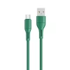 Кабель Usams US-SJ502 U68 FC USB-A to Micro-USB 2A 1m Green (SJ502USB04)
