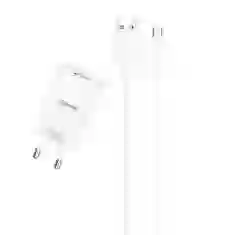 Мережевий зарядний пристрій Usams T21 2.1A USB-A White with USB-A to micro USB Cable (T21OCMC01)