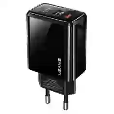 Мережевий зарядний пристрій Usams US-CC133 T40 PD/QC 20W USB-C | USB-A Black (CC133TC01)