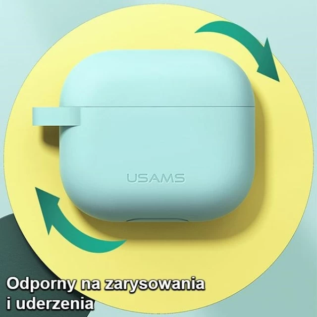 Чехол для наушников Usams Silicone Case для Apple AirPods 3 Green (BH741AP04)