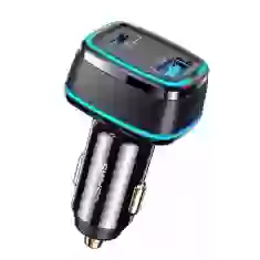 Автомобільний зарядний пристрій Usams US-CC142 C24 PD/FC/FC 120W USB-C | USB-A Black (CC142TC01)