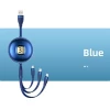 Кабель Usams US-SJ508 U69 3-in-1 USB-A to USB-C/Lightning/Micro-USB 1m Blue (SJ508USB02)