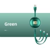 Кабель Usams US-SJ508 U69 3-in-1 USB-A to USB-C/Lightning/Micro-USB 1m Green (SJ508USB03)