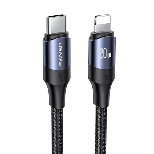 Кабель Usams US-SJ521 U71 PD | FC USB-C to Lightning 20W 1.2m Black (SJ521USB01)