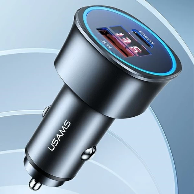Автомобільний зарядний пристрій Usams US-CC146 C26 PD/QC 95W USB-C | USB-A Black (CC146TC01)