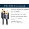 Кабель Usams US-SJ530 U74 DisplayPort to HDMI 4K HD 2m Black (SJ530HD01)