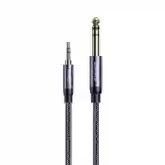 Аудиоадаптер Usams SJ539 HiFi AUX Audio 3.5mm to Audio 6.35mm Aluminum Alloy Audio Cable 1.2m Black (SJ539YP01)