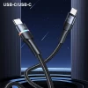 Кабель Usams US-SJ537 U76 PD | FC USB-C to USB-C 100W 1.2m Black (SJ537USB01)