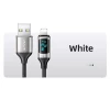 Кабель Usams US-SJ543 U78 LED FC USB-A to Lightning 2.4A 1.2m Silver/Black (SJ543USB02)