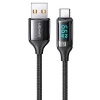 Кабель Usams US-SJ544 U78 LED FC USB-C to USB-C 6A 1.2m Black (SJ544USB01)
