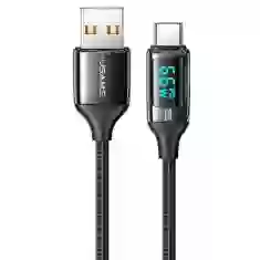 Кабель Usams US-SJ544 U78 LED FC USB-A to USB-C 6A 1.2m Black (SJ544USB01)