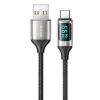 Кабель Usams US-SJ544 U78 LED FC USB-A to USB-C 6A 1.2m White (SJ544USB02)