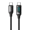 Кабель Usams US-SJ546 U78 LED FC USB-C to USB-C 100W 1.2m Black (SJ546USB01)