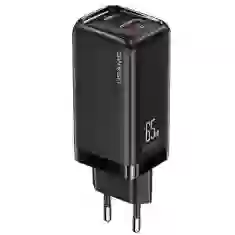 Сетевое зарядное устройство Usams US-CC153 T47 PD/QC 65W USB-C | USB-A Black (CC153TC01)