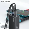 Сетевое зарядное устройство Usams US-CC153 T47 PD/QC 65W USB-C | USB-A Black (CC153TC01)