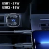 Автомобильное зарядное устройство Usams US-CC154 C29 QC 45W 2xUSB-A Light Gold (CC154CC01)
