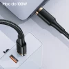 Кабель Usams US-SJ553 U72 PD Thunderbolt 3 USB-C to USB-C 100W 5A 80cm Black (SJ553USB01)