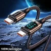 Кабель Usams US-SJ558 U78 LED FC USB-C to USB-C 100W 2m Black (SJ558USB01)