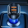 Автомобільний зарядний пристрій Usams US-CC158 PD/QC 125W 2xUSB-A | USB-C Transparent Blue (CC158CC02)