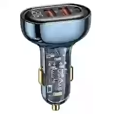 Автомобильное зарядное устройство Usams US-CC159 PD/QC 80W 2xUSB-A | USB-C Blue (CC159CC02)