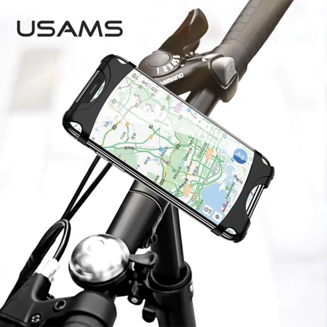 Велодержатель Usams ZJ053 Bicycle Silicon Phone Holder Black (ZJ53ZJ01)