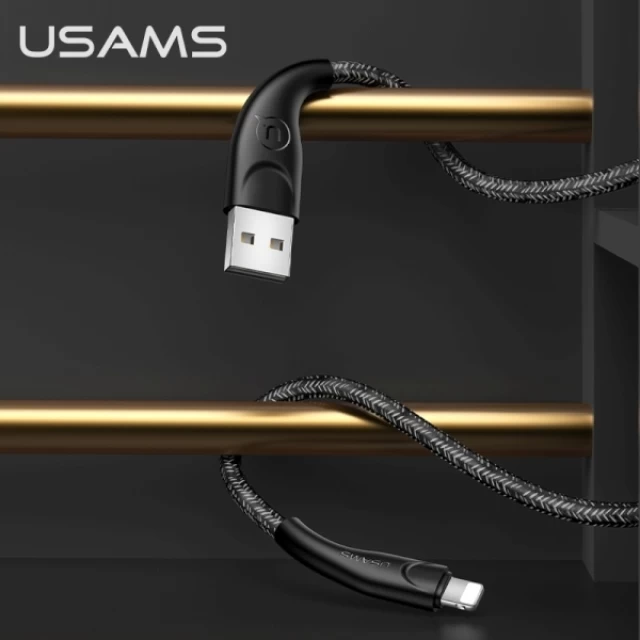 Кабель Usams US-SJ394 U41 FC USB-A to Lightning 2A 2m Black (SJ394USB01)