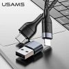 Кабель Usams US-SJ404 U31 PD/FC USB-C | USB-A to Lightning 30W 1.2m Black (SJ404USB01)