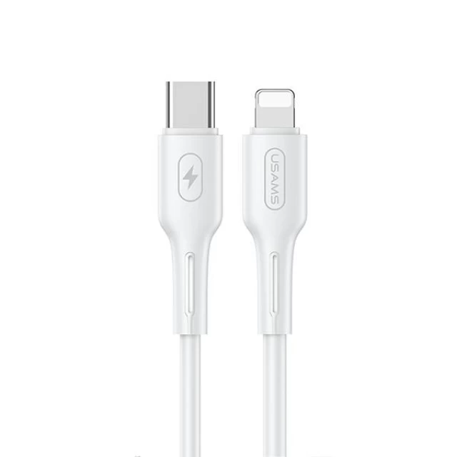 Кабель Usams US-SJ406 U43 PD | FC USB-C to Lightning 30W 1.2m White (SJ406USB02)