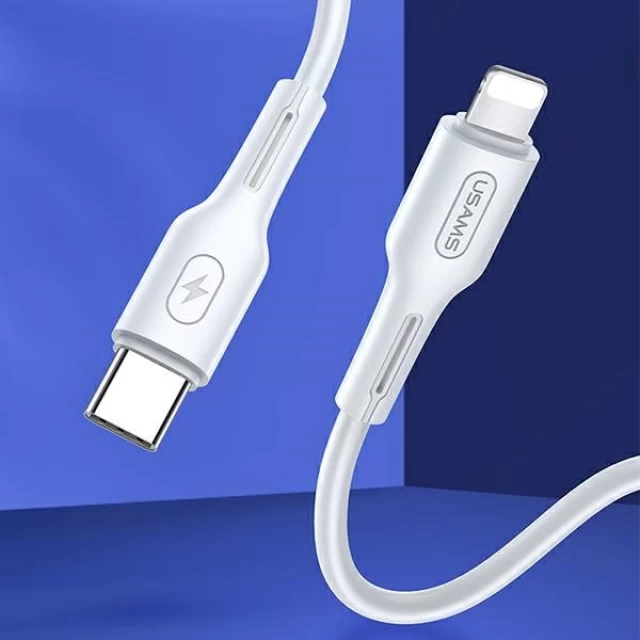 Кабель Usams US-SJ406 U43 PD | FC USB-C to Lightning 30W 1.2m White (SJ406USB02)