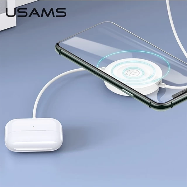 Бездротовий зарядний пристрій Usams US-CC096 USB-A to Lightning 2-in-1 10W Black (CC96WH01)