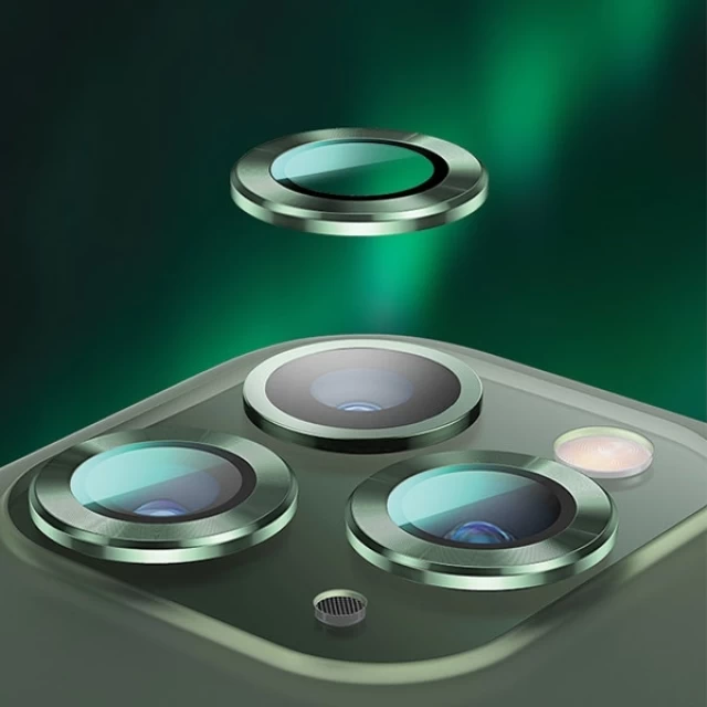 Защитное стекло Usams для камеры iPhone 11 Pro Metal Camera Lens Glass Silver (BH571JTT03)