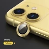 Захисне скло Usams для камери iPhone 11 Metal Camera Lens Glass Yellow (BH572JTT06)