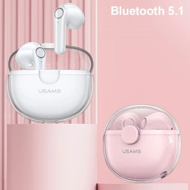 Бездротові навушники Usams BU Series TWS Bluetooth 5.1 White (BHUBU01)