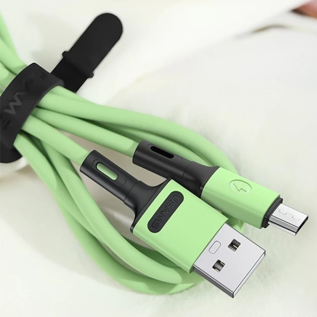 Кабель Usams US-SJ435 U52 FC USB-A to Micro-USB 2A 1m White (SJ435USB01)
