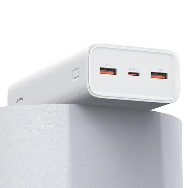 Портативний зарядний пристрій Usams PB68 FC/PD/QC 30000mAh 65W 2xUSB-A/USB-C with USB-C to USB-C White (ATXLOGTCTG02)