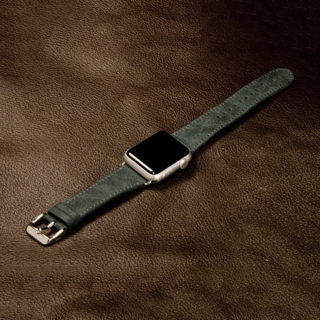 Ремінець iCarer Leather Vintage Genuine для Apple Watch 41 |40 | 38 mm Green (RIW103-GN)